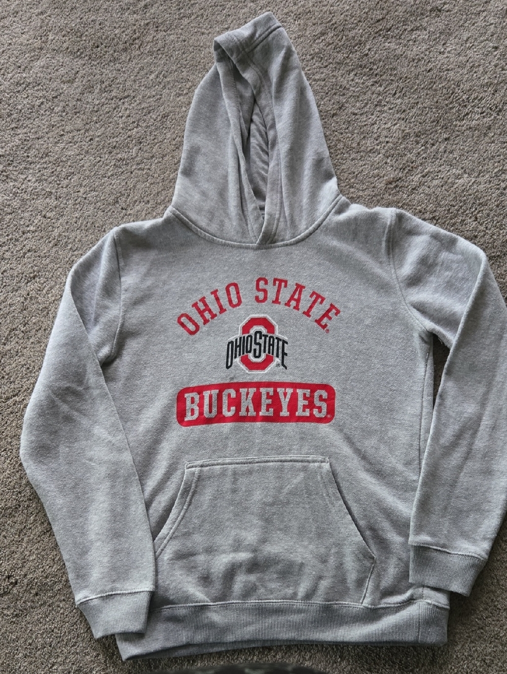 Heathered Gray Ohio State Buckeyes Hoodie For Boys or Girls